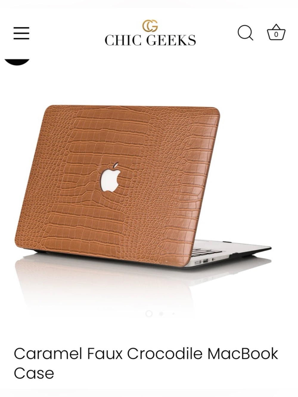 Chic Geeks Caramel Faux Crocodile MacBook Case